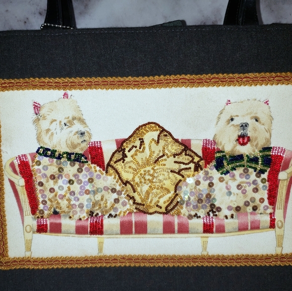 Cynthia Hart beaded schnauzer dog purse - Picture 2 of 14